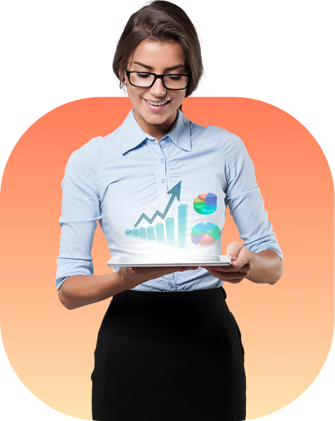Analyst reviewing institutional outcomes